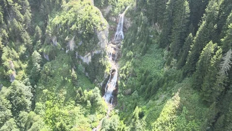 Waterfall drone shot Stock Footage 240775620