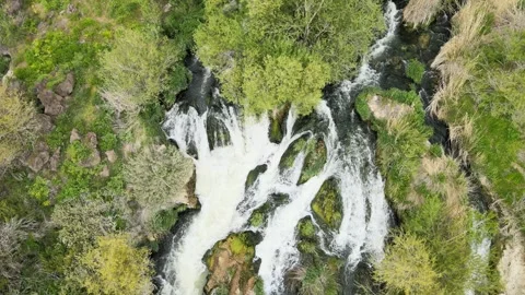 Waterfall drone shot Video stock 242324789