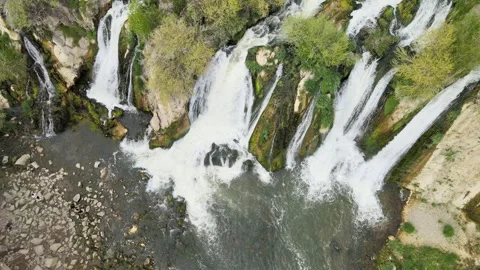 Waterfall drone shot 스톡 동영상 242325129