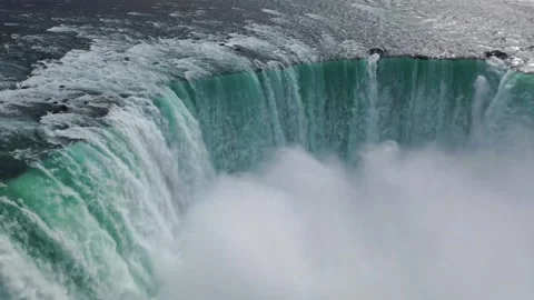 Waterfall drone shot view Video stock 268898372