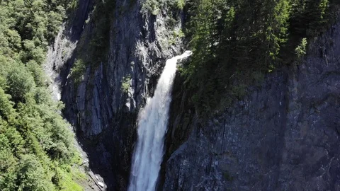 Waterfall drone view Stock Footage 129834175