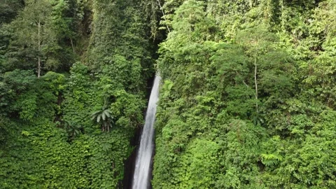 Waterfall drop ascend Stock Footage 329883737