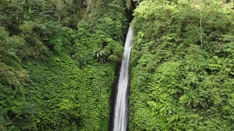 Waterfall drop hover Stock Footage 329883970