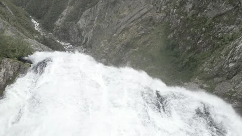 Waterfall droping from the top down Boka Stock-Footage 252258645