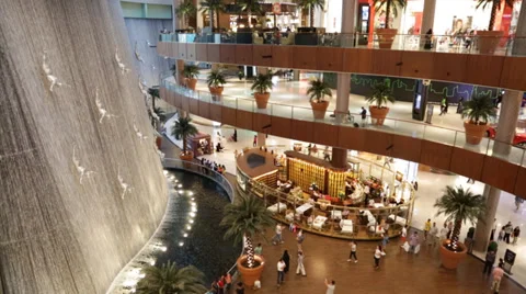 Waterfall in Dubai Mall Vidéo 37654485