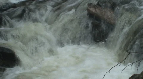 Waterfall during winter Stock Footage 982766