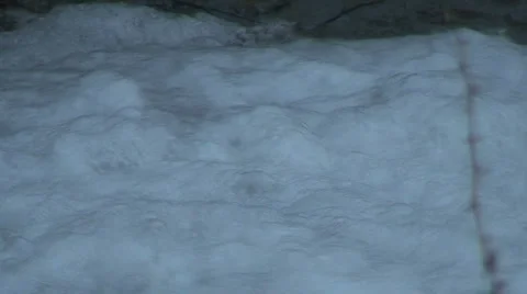 Waterfall during winter Stock Footage 1013873