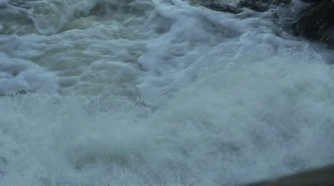 Waterfall during winter Stock Footage 1013880