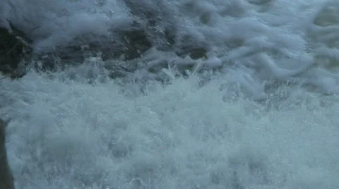 Waterfall during winter Stock Footage 1013885