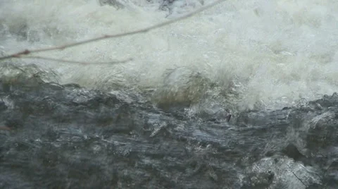 Waterfall During Winter Stock Footage 1014168