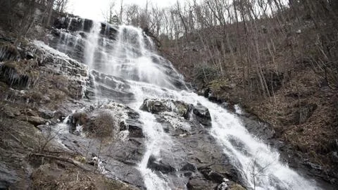 Waterfall during the Winter Foto stock