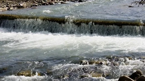 Waterfall in early spring. Stock Footage 74745211