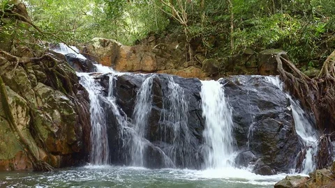 Waterfall at ecotourism study center Video stock 111686441