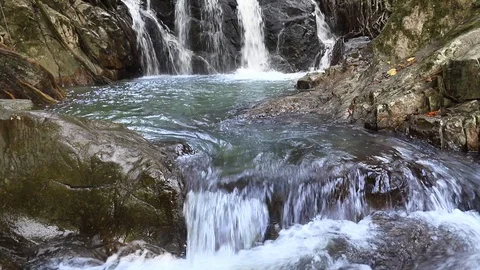 Waterfall at ecotourism study center Stock Footage 111687290