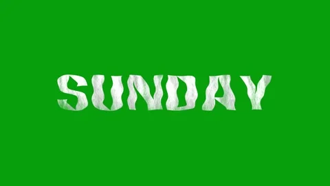 Waterfall Effect in Alphabet Letters of Weekdays – Motion Graphic Animation Stock Footage 318641545
