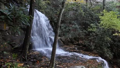 Waterfall in the fall Stock Footage 8852838