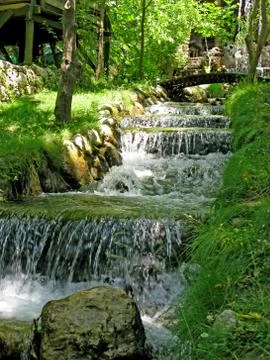 Waterfall falling cascade Stock Photos