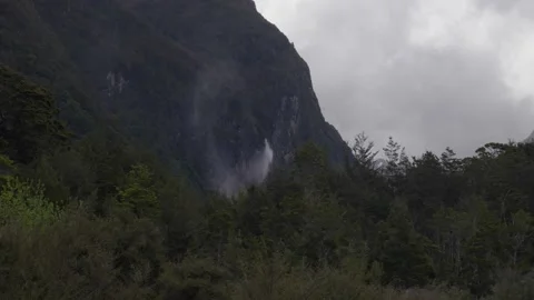 Waterfall falling into the sky Stock Footage 327764747