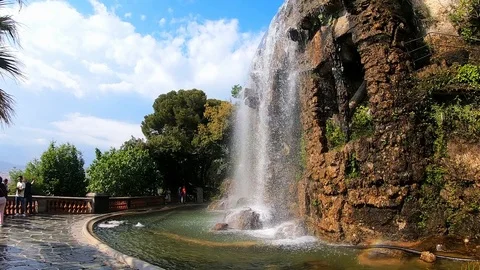 Waterfall falling in slow motion Stock Footage 111879142