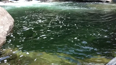 Waterfall falling through big rocks... Video stock 79547176