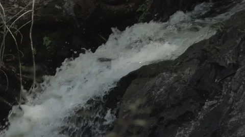 Waterfall falling from the top Stock Footage 40018857