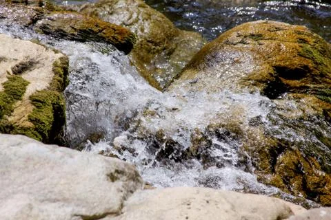 Waterfall fast shutter speed in Apuseni Mountains Stock Photos