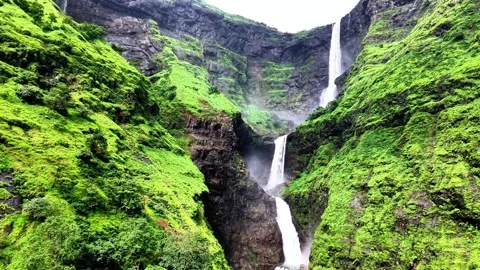 This waterfall is fed by the Kalu Ganga River Stock Footage 340267432