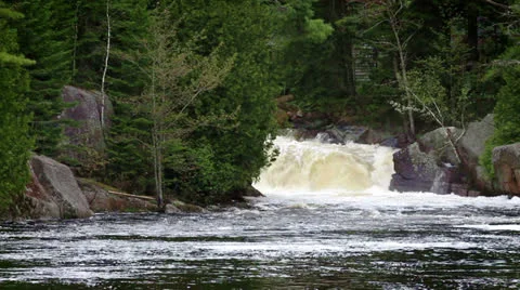 Waterfall Fixed Cam Stock Footage 24160114