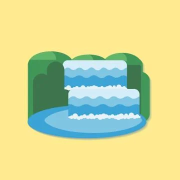 Waterfall - flat design icon Stock Illustration