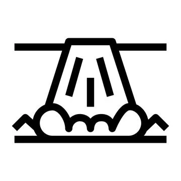 Waterfall flat outline Stock Illustration