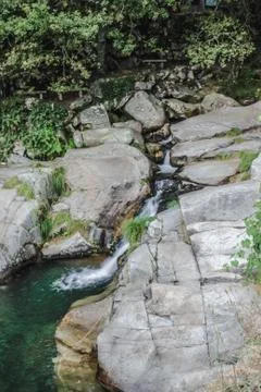 Waterfall in the florest Stock Photos