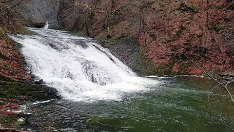 Waterfall flow in slow motion Stock Footage 103195633