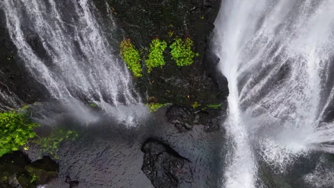 Waterfall flowing down Stock Footage 340970982