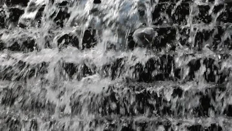 Waterfall Flowing Down Small Stair Steps Stock Footage 142314122