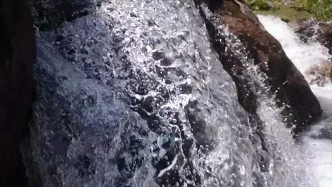 The waterfall flowing gloriously Stock Footage 148880213