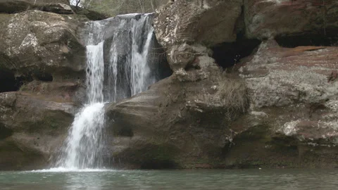 Waterfall flowing into Pool ProRes444 Stock Footage 266151791