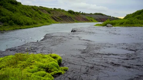 Waterfall flowing in the river Video stock 73011091