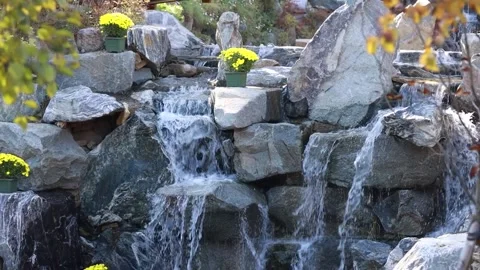 Waterfall flowing through the rocks Stock-Footage 310216034