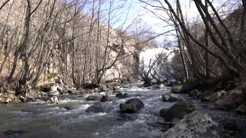 Waterfall, Flowing Water, Stream, River Slow Motion Video stock 148892213