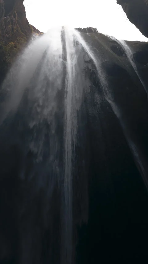 Waterfall flows among the rocks Stock Footage 268198403