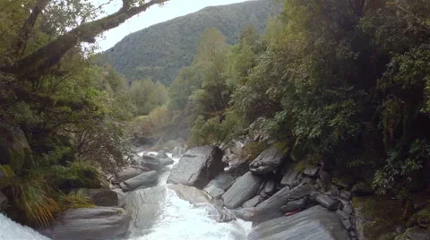Waterfall flyover. Stock Footage 49800091