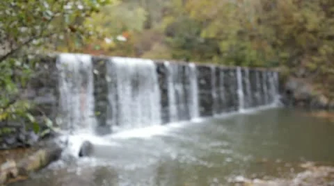 Waterfall Focus Rack Focus Stock Footage 18156643