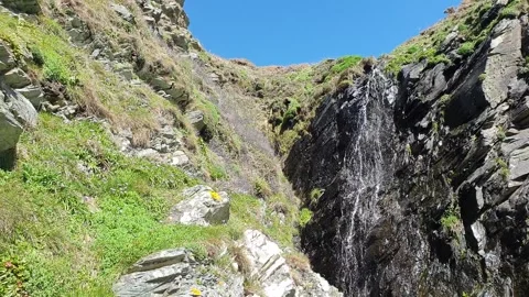 By the waterfall Stock Footage 244330251