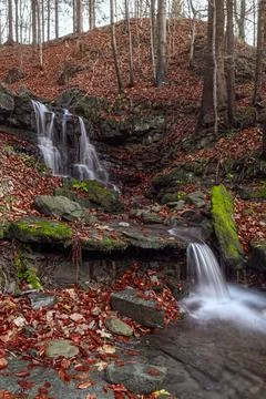 Waterfall in the forest 2 Stock Photos