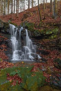 Waterfall in the forest 4 Stock Photos
