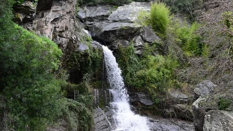 Waterfall at the forest of Bastia Stock Footage 102661303