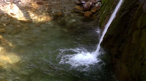 Waterfall in a forest Stock Footage 7752996
