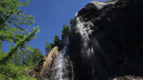 Waterfall in Forest Stock Footage 23006987