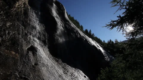 Waterfall in Forest Stock Footage 23007008