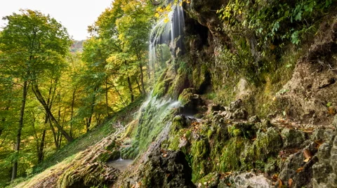Waterfall in a forest Video stock 56058531